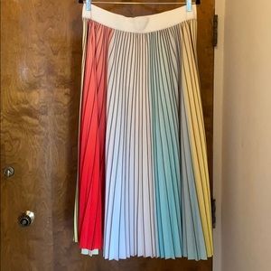 Alice and Olivia pastel rainbow pleated skirt